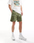 Aape By A Bathing Ape jersey shorts in green camo print