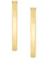 ფოტო #3 პროდუქტის High Polished Squared J-Hoop Earrings in 14k Gold