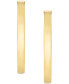 Фото #3 товара High Polished Squared J-Hoop Earrings in 14k Gold