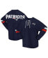Women's Navy New England Patriots Spirit Jersey Lace-Up V-Neck Long Sleeve T-shirt