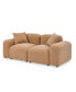 Фото #1 товара L-Shape Modular Sectional Sofa, DIY Combination, Teddy Fabric, Camel