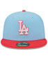 ფოტო #2 პროდუქტის Men's Light Blue, Red Los Angeles Dodgers Spring Color Two-Tone 59FIFTY Fitted Hat