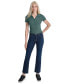 ფოტო #5 პროდუქტის Women's Short-Sleeve Ribbed Knit Polo Shirt