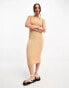 Фото #1 товара Vero Moda jersey midi dress in stone