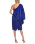 Aidan Mattox One-Shoulder Draped Dress Women's Blue 0