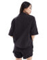 Фото #4 товара ONLY cheesecloth button down shirt co-ord in wash black