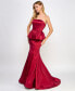 Фото #3 товара Платье женское B Darlin без бретелек, модель Peplum, создано для Macy's.