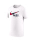 Men's White Paris Saint-Germain Swoosh T-Shirt