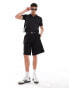 Фото #3 товара Calvin Klein open placket polo shirt in black