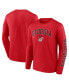 Фото #1 товара Men's Red Georgia Bulldogs Distressed Arch Over Logo Long Sleeve T-shirt