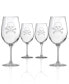 Фото #1 товара Стакан для вина всех видов с черепом и перекрестными костями 18 унций - набор из 4 стаканов Rolf Glass