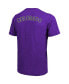 Фото #3 товара Men's Threads Purple Colorado Rockies Throwback Logo Tri-Blend T-shirt