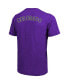 Men's Threads Purple Colorado Rockies Throwback Logo Tri-Blend T-shirt