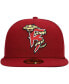 Men's Red Wisconsin Timber Rattlers Authentic Collection Team Home 59FIFTY Fitted Hat