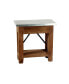 Фото #1 товара Millwork Wood and Zinc Metal End Table with Shelf