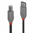 Фото #1 товара Кабель USB A — USB B LINDY 36674 3 m Серый