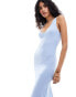 Фото #3 товара ASOS DESIGN ribbed midi dress with flared hem in sky blue