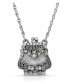 Фото #1 товара 2028 silver-Tone with Crystal Accents Purse Locket Necklace