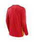 Men's Red Calgary Flames Authentic Pro Rink Performance Long Sleeve T-shirt