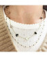 Фото #3 товара The Lovery mother of Pearl and Onyx Mixed Heart Station Necklace