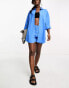 Фото #2 товара Lindex relaxed poplin beach shirt co-ord in blue