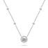 Decent silver necklace with cubic zirconia NCL97W