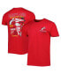 Фото #1 товара Men's Red Distressed Maryland Terrapins Vintage-Like Through the Years 2-Hit T-shirt