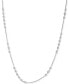 Фото #1 товара Silver-Tone Pavé Oval Strand Necklace, 32" + 2" extender