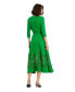 ფოტო #1 პროდუქტის Women's Crepe Boat Neck Applique Cut Out Detail Midi Dress