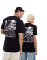 Фото #4 товара Vans crazy eddy skull back print t-shirt in black