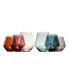 Фото #2 товара Pastel Colored Stemless Crystal Wine Glasses, Set of 6