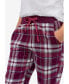 ფოტო #3 პროდუქტის Plus Size Plaid Flannel Sleep Pants