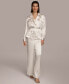 ფოტო #7 პროდუქტის Women's Satin Roll-Tab Belted Jacket