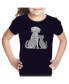 ფოტო #1 პროდუქტის Big Girl's Word Art T-shirt - Dogs and Cats