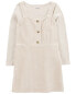 Фото #5 товара Kid Velour Long-Sleeve Dress Set - Cream 7