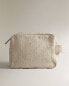 Linen toiletry bag