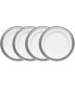 Фото #1 товара Crestwood Platinum Set of 4 Bread Butter and Appetizer Plates, Service For 4