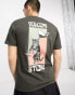 Фото #1 товара Volcom – Feline – T-Shirt in verwaschenem Schwarz mit Rückenprint