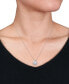 Фото #4 товара Macy's cultured Freshwater Pearl (8mm) & Diamond Accent Halo 18" Pendant Necklace in Sterling Silver
