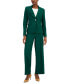 Фото #1 товара Women's Asymmetrical Ruffled One-Button Jacket & Wide-Leg Pant Suit