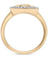 Фото #4 товара Diamond Om Ring (1/6 ct. t.w.) in 10k Gold, Created for Macy's