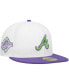 Фото #2 товара Men's White Atlanta Braves Side Patch 59FIFTY Fitted Hat