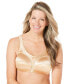 ფოტო #1 პროდუქტის Plus Size Satin Wireless Comfort Bra