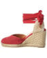 Фото #2 товара Castañer Chiara Canvas Wedge Sandal Women's Red 36