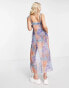 Фото #2 товара Weekday Joanne printed midi mesh dress in floral collage print