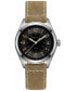 ფოტო #1 პროდუქტის Men's Swiss Khaki Field Tan Leather Strap Watch 40mm H68551833