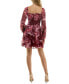 ფოტო #7 პროდუქტის Juniors' Floral Print Blouson-Sleeve Fit & Flare Dress