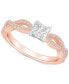 ფოტო #1 პროდუქტის Diamond Princess Engagement Ring (5/8 ct. t.w.) in 14k Gold