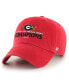 ფოტო #2 პროდუქტის Men's Red Georgia Bulldogs 2023 Orange Bowl Champions Clean Up Adjustable Hat