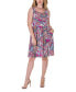 Фото #1 товара Print Sleeveless Pleated Knee Length Pocket Dress